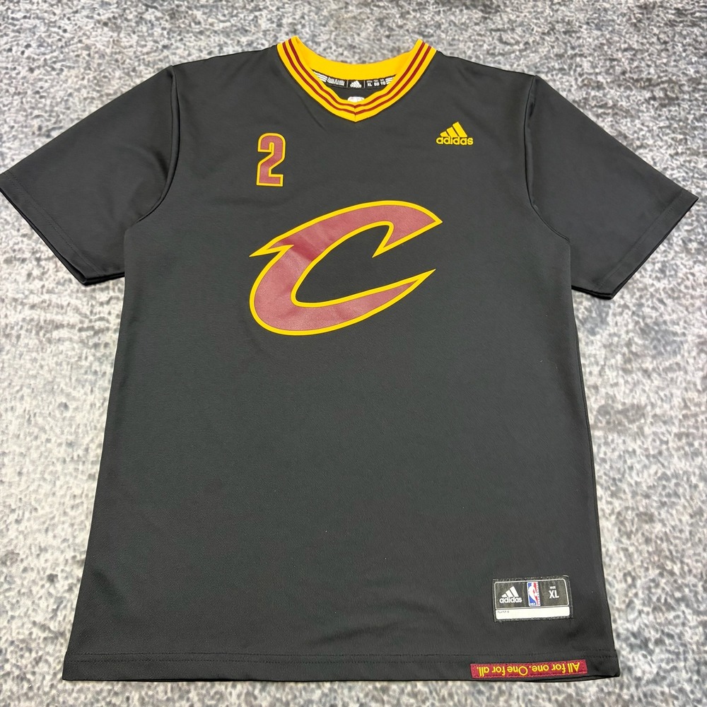 Cleveland Cavaliers Kyrie Irving Adidas Jersey Short Sleeve 2016 Large Black - Picture 3 of 11